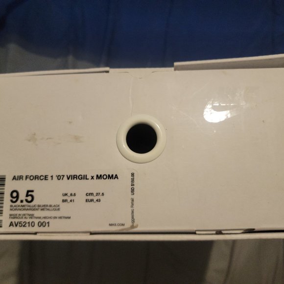 OFF-WHITE Nike Air Force 1 MoMA 2017 Size 9.5